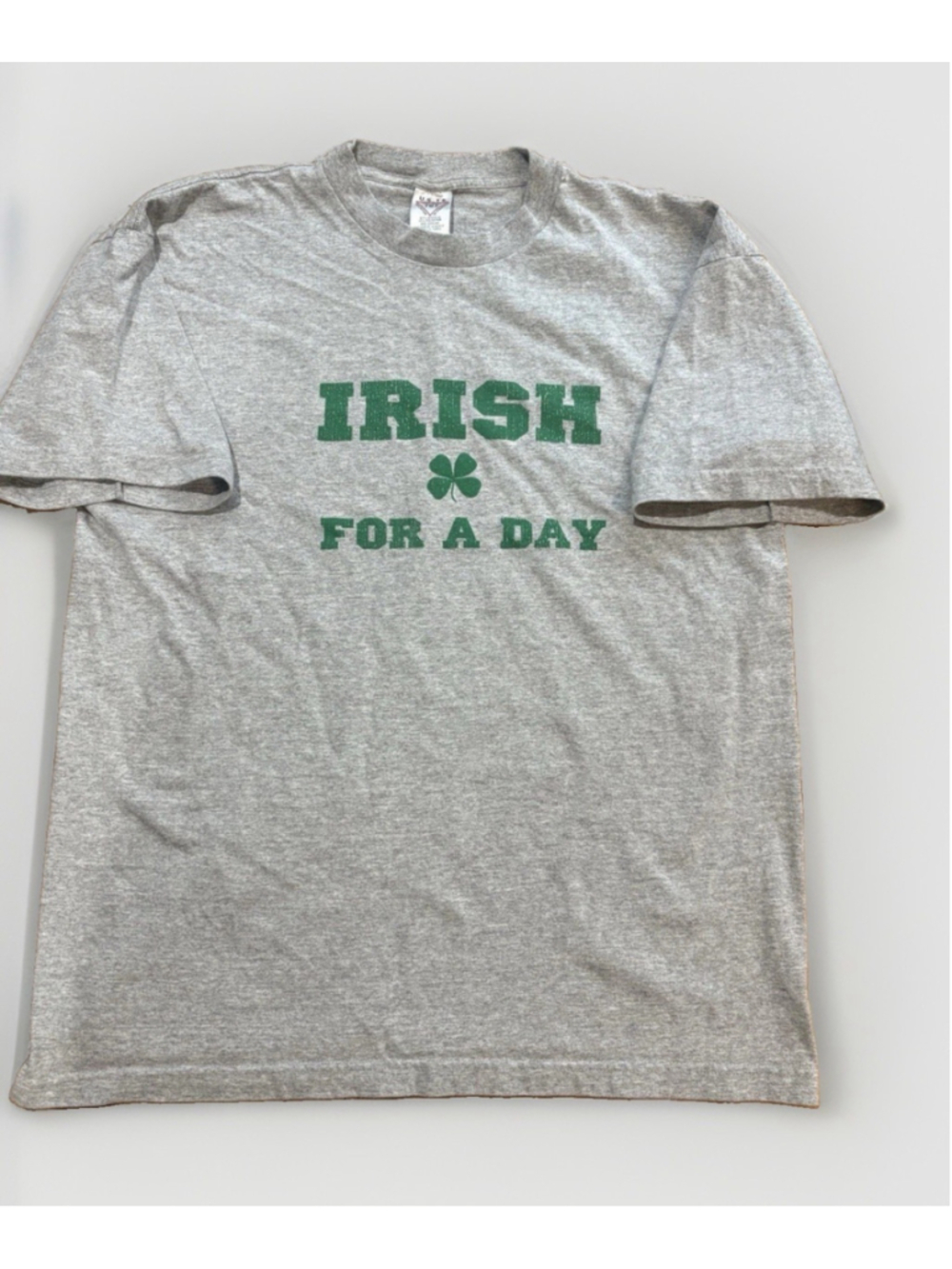 Vintage US Ts 707 T-Shirt Men’s Size XL Gray Irish For A Day Short Sleeve